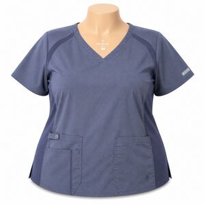 Med Couture Navy Scrub Top V-Neck 2XL